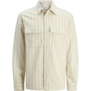 Jack & Jones Jprccraymond Spring Stripe Overshirt Sn, cloud dancer, XL