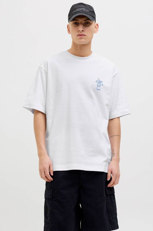 Jack & Jones Premium - T-shirt - Wit - Katoen - Korte Mouwen