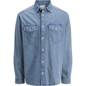 Jprblubruce Denim L/S Shirt, Denim Blauw, S