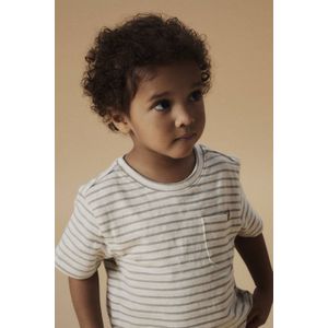 Lil Atelier - NmmDenji - T-Shirt - Bos Mist m. Strepen - Gebreid