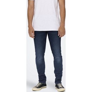 Jeans - Dark Blue Denim - Regular Fit - Ritssluiting - Riemlussen