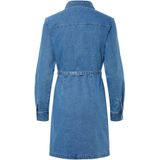Pcsilje - Mini Denim Jurk - Katoen - Lange Mouwen - Blousekraag