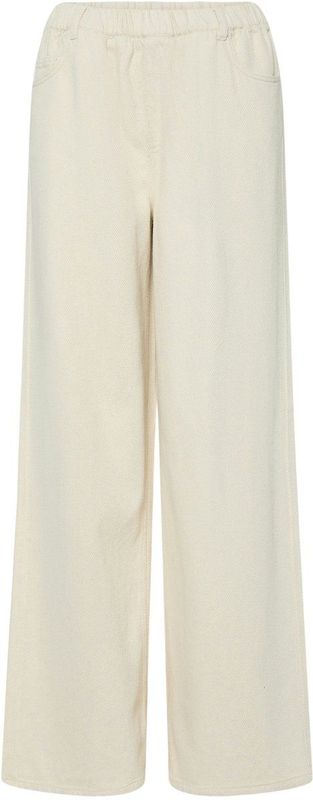 Pieces - Casual Broek - Natuurkleur - 100% Katoen - Straight Fit