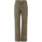 PIECES - Rechte Jeans - Luipaardprint - Denim - Hoge Taille