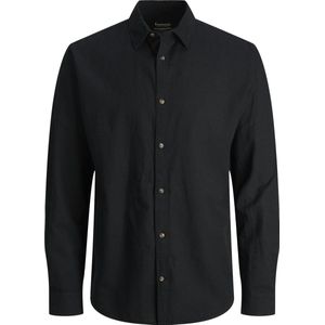 Jack & Jones - Heren Overhemden Linnen Shirt - Zwart - Maat XL