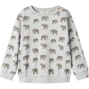 Lil' Atelier - NmmDias - Sweatshirt - Damp Blue/Elephant - Katoen