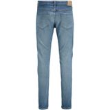 Jack & Jones - Jeans - Blauw - Katoen - Slim Fit Lage Taille Vervaagde