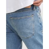 Jack & Jones - Jeans - Blauw - Katoen - Slim Fit Lage Taille Vervaagde