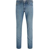Jack & Jones - Jeans - Blauw - Katoen - Slim Fit Lage Taille Vervaagde