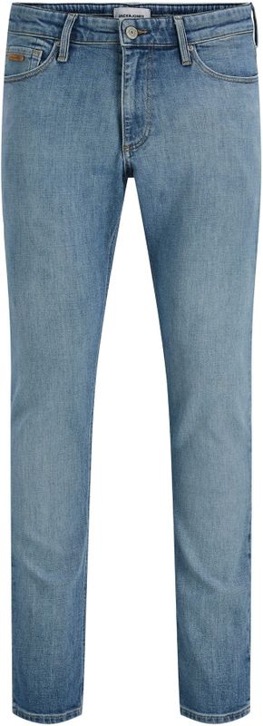 Jack & Jones - Jeans - Blauw - Katoen - Slim Fit Lage Taille Vervaagde