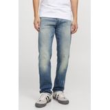 Jack & Jones - Jeans - Blue Denim - 78% Katoen - Tapered Pasvorm