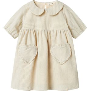 A-lijn Jurk - Licht Blauw - Geweven Stof - Knoopsluiting - Korte Mouwen