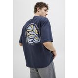 Jack & Jones - Jprblumax Ss Tee - T-shirt - Blue Nights - Katoen
