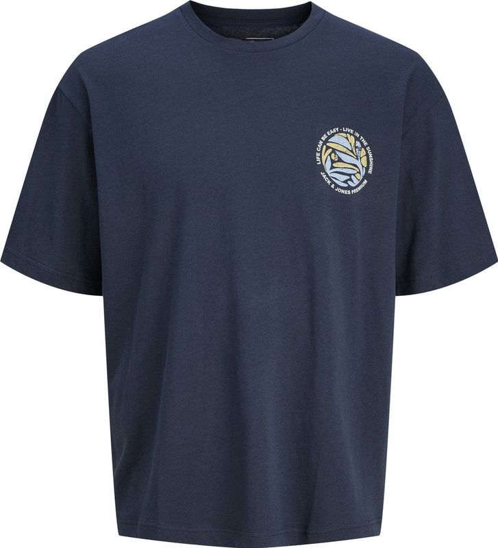 Jack & Jones - Jprblumax Ss Tee - T-shirt - Blue Nights - Katoen