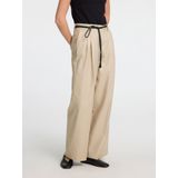 SELECTED - Pantalon - Beige - Lang/maxi - Loosefit - Mid Waist