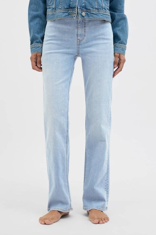 Jeans - Effen - Denim - Light Washed - Regular Fit