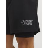 Sportkleding - Shorts - Zwart - Geweven Stof - Trekkoord in Taille