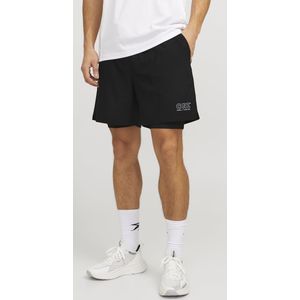 Sportkleding - Shorts - Zwart - Geweven Stof - Trekkoord in Taille