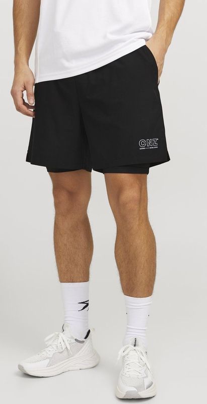Sportkleding - Shorts - Zwart - Geweven Stof - Trekkoord in Taille