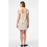 Pieces - Pcpia Sl Top Wvn Noos - Top - Birch/Melange - 70% Viscose 30% Linnen