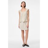 Pieces - Pcpia Sl Top Wvn Noos - Top - Birch/Melange - 70% Viscose 30% Linnen