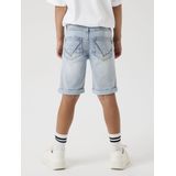 NAME IT - NKMTHEO XSL DNM L SHORTS - Light Blue Bleached Denim