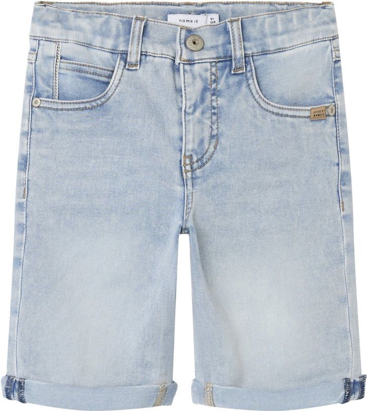 NAME IT - NKMTHEO XSL DNM L SHORTS - Light Blue Bleached Denim