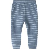 Name It - Broek - Blauw/Wit - Stretchkatoen