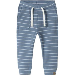 Name It - Broek - Blauw/Wit - Stretchkatoen