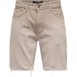 Onsedge - Mid Waist Straight Fit Shorts - Denim - Groen - Katoen