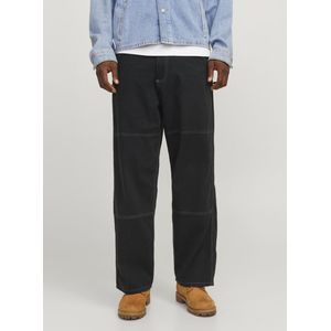 Broek - Black - Relaxed Fit - Wijd - 1-knoopsmodel