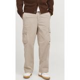 Cargobroek - Plaza Taupe - Hoog Taille - Wijd Pasvorm - Steekzakken
