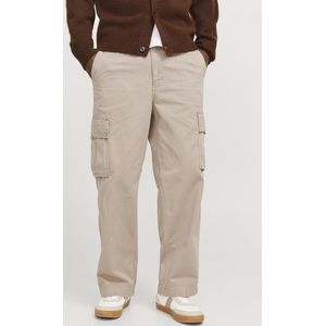 Cargobroek - Plaza Taupe - Hoog Taille - Wijd Pasvorm - Steekzakken