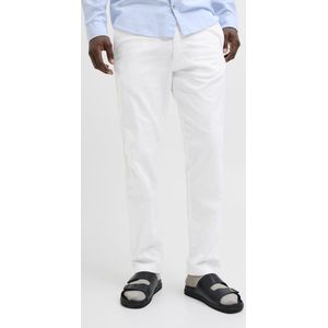 Broek - Relaxte Pasvorm - Geweven Stof - Katoen/Linnen - Middelhoge Taille