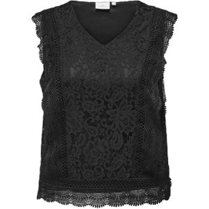 ONLY CARMAKOMA - Top - V-Hals - Korte Mouwen - Broderie Anglaise - Regular Fit