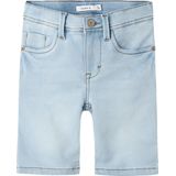Light Blue Denim - Korte Broek - Riemlussen - Slim Fit