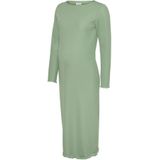 Mamalicious - Zwangerschapsjurk - Blauw - Polyester - Lange Mouwen