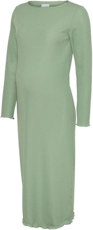 Mamalicious - Zwangerschapsjurk - Blauw - Polyester - Lange Mouwen