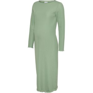 Mamalicious - Zwangerschapsjurk - Blauw - Polyester - Lange Mouwen