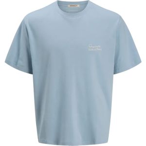 Jack & Jones Junior - T-shirt - Lichtblauw - Katoen - Korte Mouwen