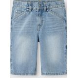 Bermuda - Denim - Middelhoge Taille - Katoen - Skater-Pasvorm