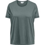 ONLY CARMAKOMA - T-shirt - Zwart - Jersey - Regular Fit