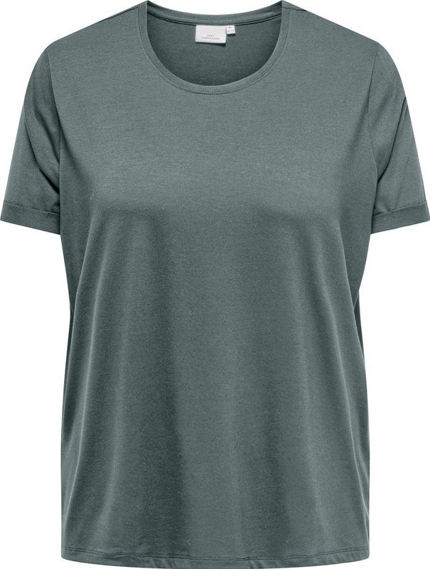 ONLY CARMAKOMA - T-shirt - Zwart - Jersey - Regular Fit