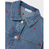 Jack - Denim - Blauw - Voorzakken - Drukknopen - Gespreide Kraag