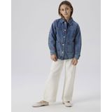 Jack - Denim - Blauw - Voorzakken - Drukknopen - Gespreide Kraag