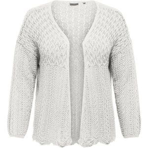 ONLY CARMAKOMA - Gebreid Vest - V-Hals - Zwart - Regular Fit