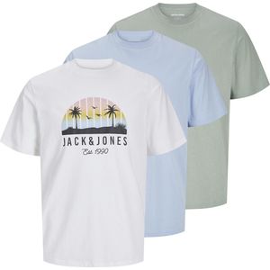 Jack & Jones Jjpalm Tee Ss Crew Neck 3Pk Mp Jnr, Chambray Blue, 128