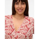 Vmcbali - Lange Jurk - Gebreid - Maxi Lengte - V-Hals - Korte Mouwen