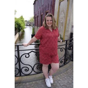 ONLY CARMAKOMA - CARCLEANOR SS V-NECK TOP WVN - Dames - Blouses