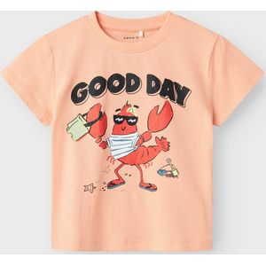 NAME IT Jongens Nmmfish Nreg Ss Top Box, Peach Pearl, 110